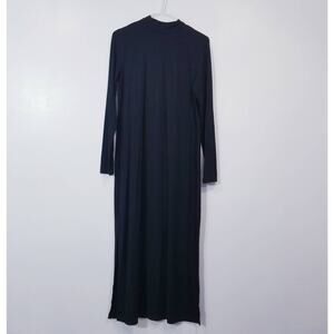 J.Jill Wearever Collection Black Mock Neck Long Sleeves Maxi Dress